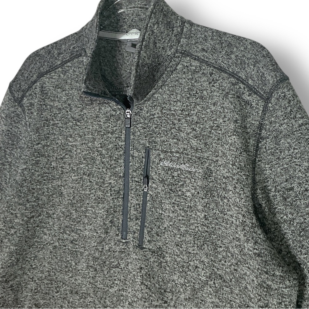Eddie Bauer Men's Fleece Pullover Sz XL Half Zip Casual Gray - Picture 5 of 12